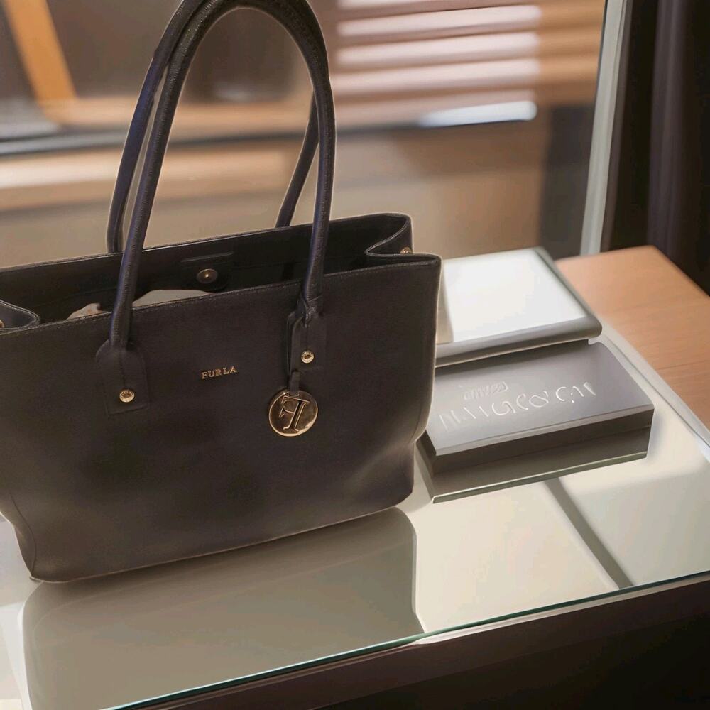 Furla Linda Black Saffiano Leather Tote Bag 210537